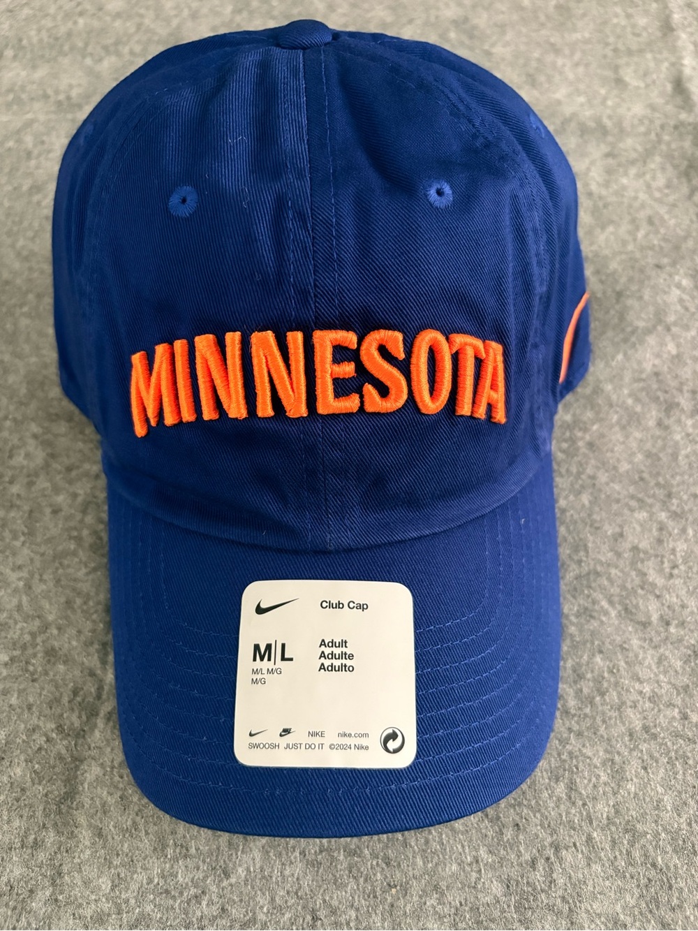 NWT Nike Minnesota Twins Club Cap M/L Navy Orange MLB Dad Hat